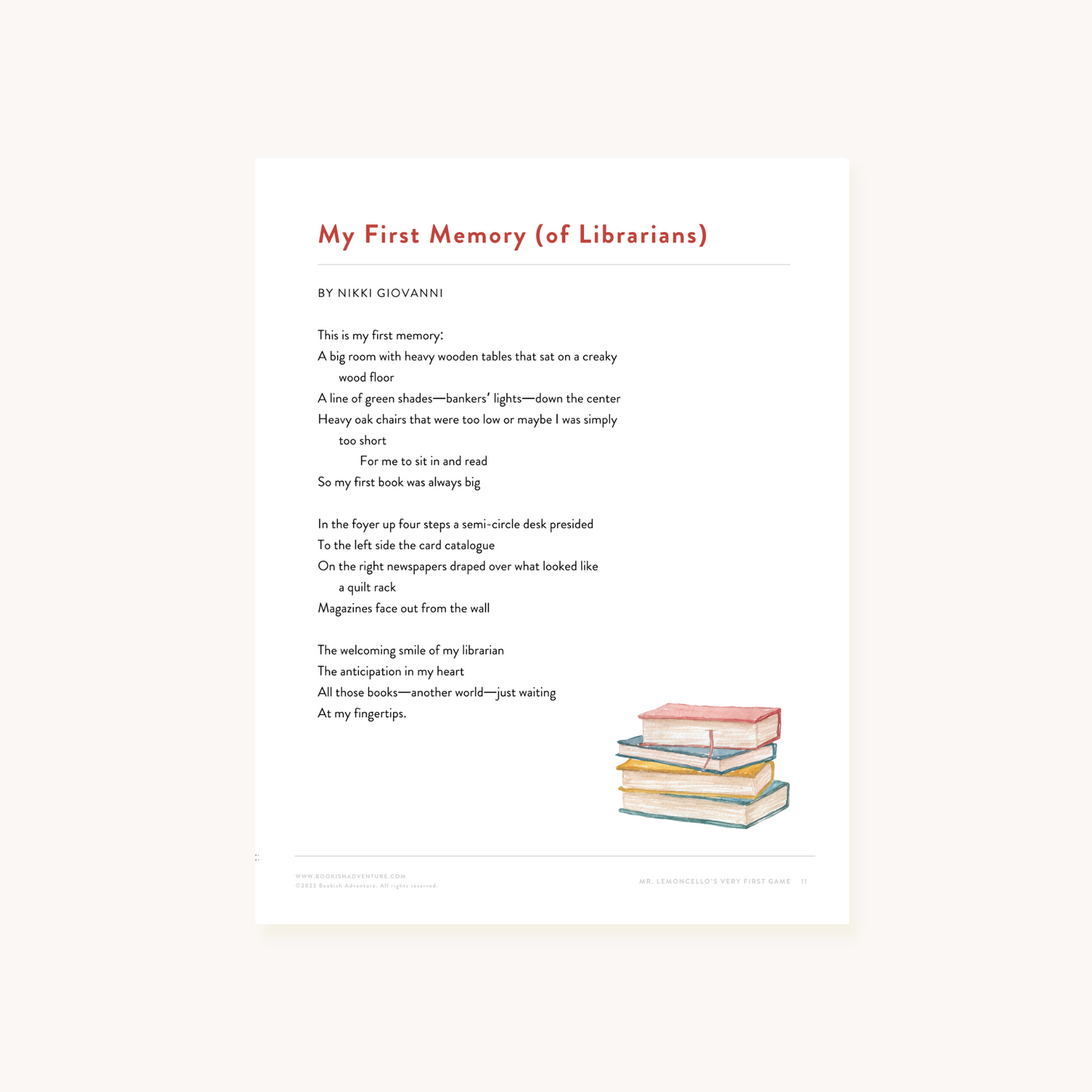 Mr. Lemoncello's Very First Game