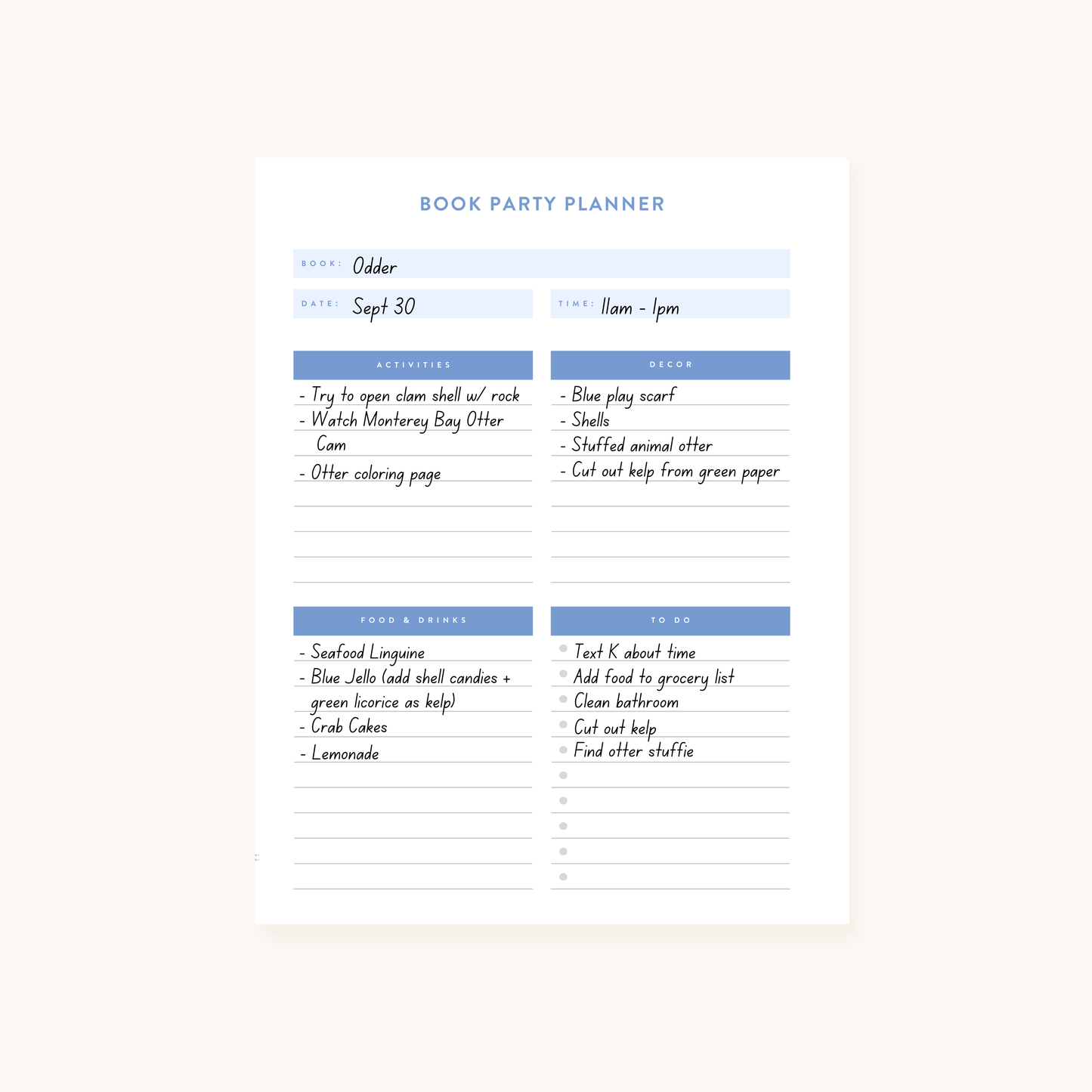 2024-2025 Weekly Homeschool Planner