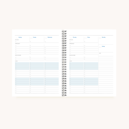Undated Weekly Homeschool Planner