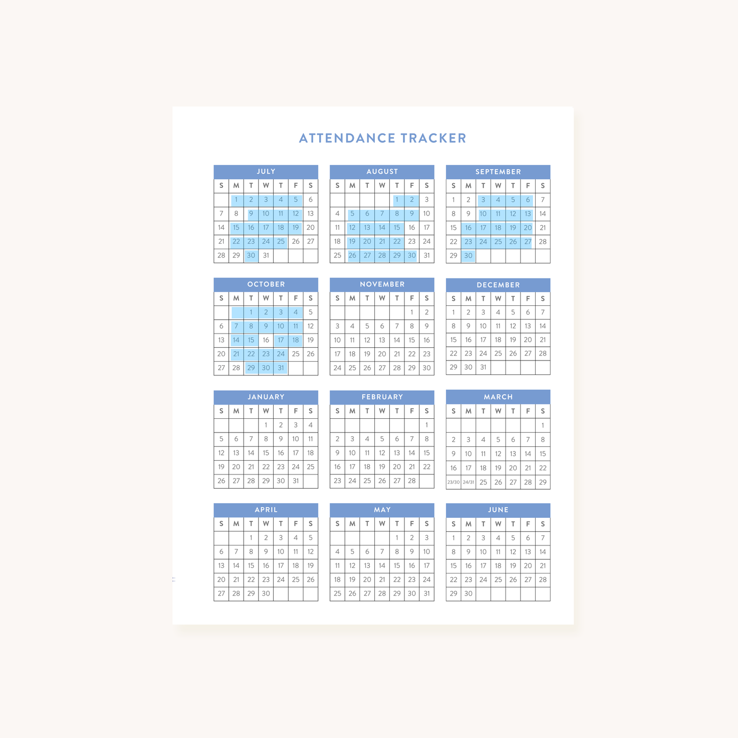 2024-2025 Modern Weekly Homeschool Planner